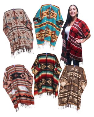 Customers Favorite! 6 Classic Southwest Ruanas Package Deal!