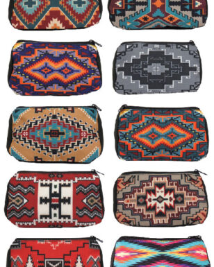 Digital Print Geometric Cosmetic Bags
