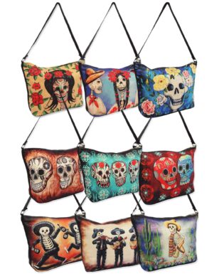 <font color="red"> Closeout !!</font> 18 Pack Day of the Dead Digital Purses!