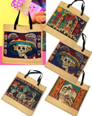 <font color="red"> Closeout !!</font>12 Day of Dead Jute bags.