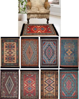 ALL-NEW!! 6 PACK Distressed Tapestry Rugs,
