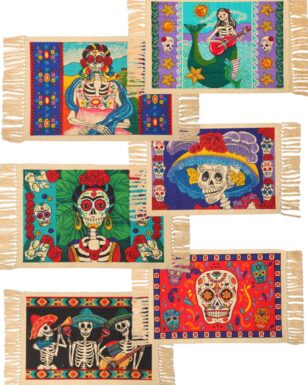 24 PACK DAY OF THE DEAD Cotton Table Mats!