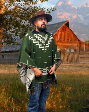 Western Style Cotton Poncho, Design 1, 2 & 3