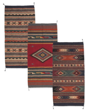 3 PACK Azteca 20" x 40" Handwoven Rugs!