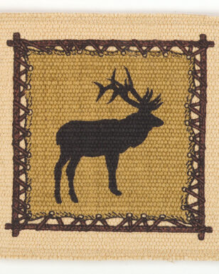 6pk Cotton Stencil Coasters-Wildlife <br> Design 76C