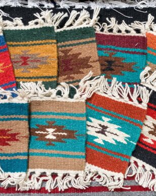 24 Pack 6" X 6" Handwoven Wool Coasters.