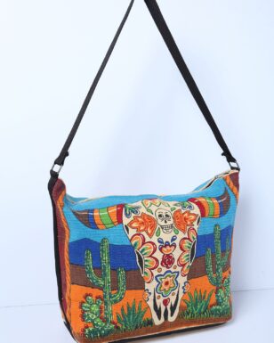 Cotton Stencil Purse-Day of the Dead Design #217