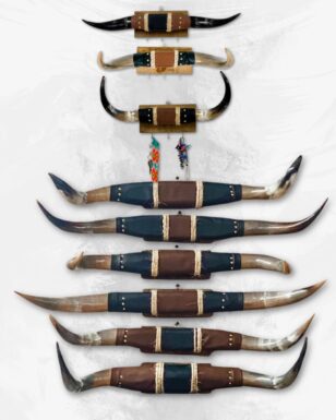 4 PACK Polished Mounted Horns & Key Holder.