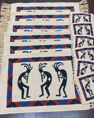 6 PACK KOKOPELLI Place Mat and Coaster sets !