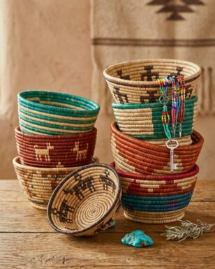 12-Pack Southwest Fine Coiled Key Baskets!