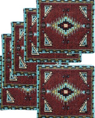 6pk Southwest Jacquard Coasters<br>Design #1