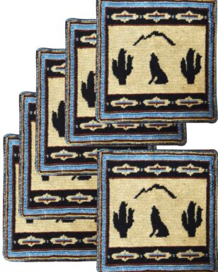 6pk Southwest Jacquard Coasters<br>Design #10