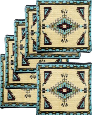 6pk Southwest Jacquard Coasters<br>Design #2