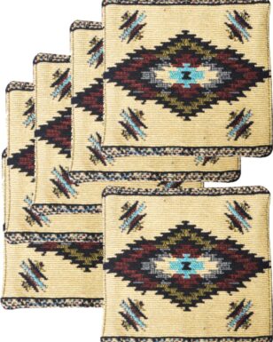 6pk Southwest Jacquard Coasters <br>  Design #5
