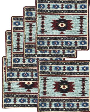 6pk Southwest Jacquard Coasters<br>Design #6