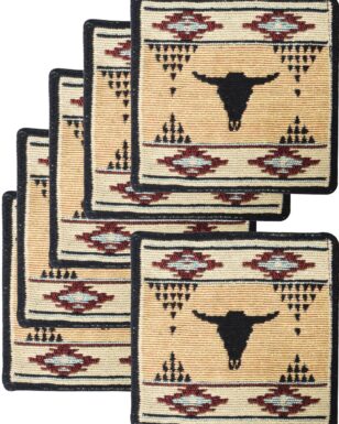 6pk Southwest Jacquard Coasters <br>Design #7