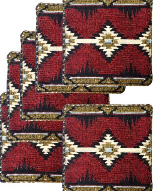 6pk Southwest Jacquard Coasters<br>Design #8