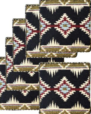 6pk Southwest Jacquard Coasters<br>Design #9