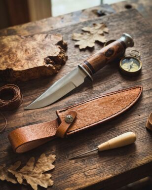 Olive Wood Bowie Knives