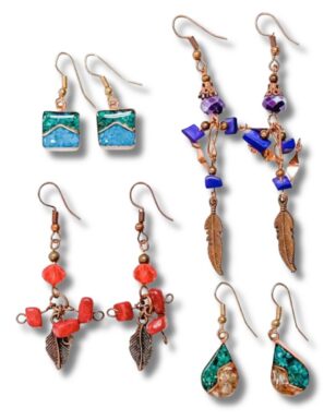 Proven Seller ! 24 Handcrafted Copper Earrings