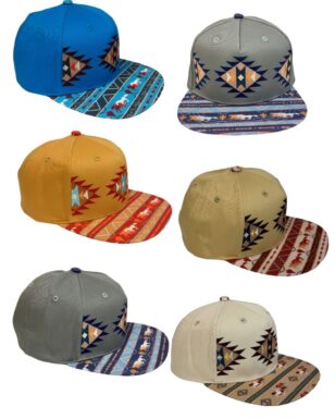 6 PC Geo Horse Embroidered Hats,