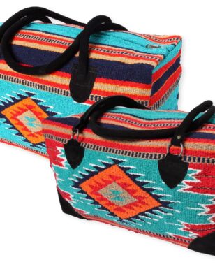 2-Piece Set Go West Travel & Weekender Bags, Design 'K'!