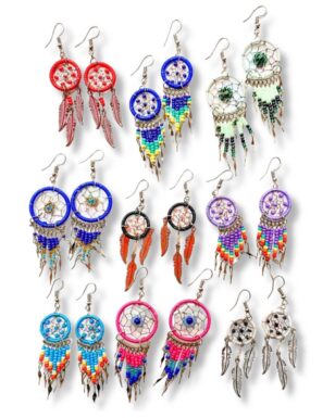 Top Seller! 24 Pairs of Handmade Dreamcatcher Earrings