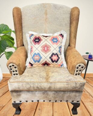 Velveteen Fringed Pillow Cover, Design #1 & 2