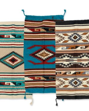 3- Handwoven 20" x 40" Wool Weavings!
