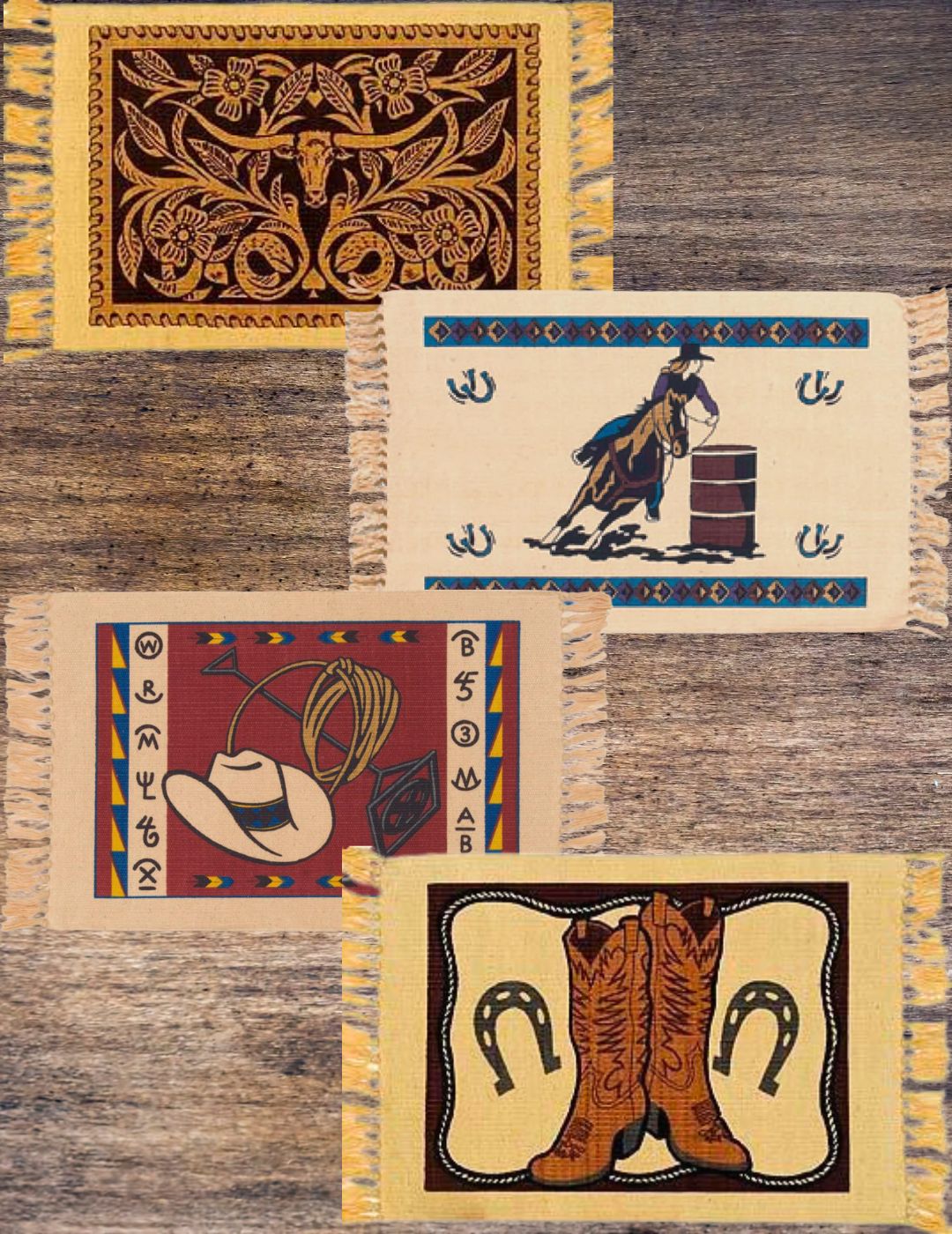 24 Assorted WESTERN Table Mat pack !