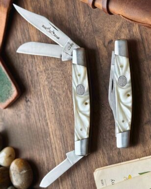 White Pearl Stockman Knives