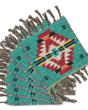6pk Cotton Accent Coasters<br>Design #8