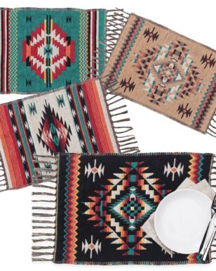 48 Pack Cotton Accent Table Mats,