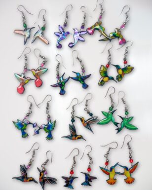 24 Pairs of Hummingbird Earrings
