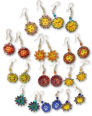 24 Pair Acrylic Sun Earrings