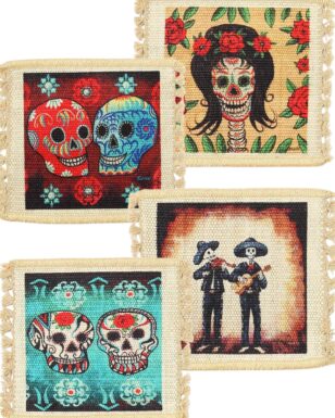 48 Pack Digital Print Day of the Dead Coasters.
