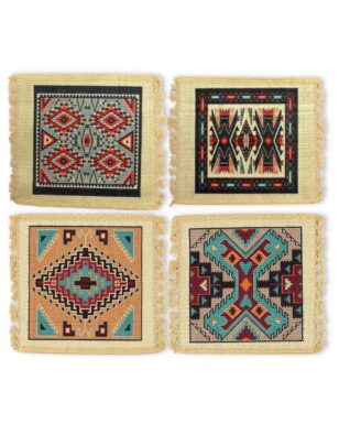 24 Pack Digital Print Geometric Coasters,