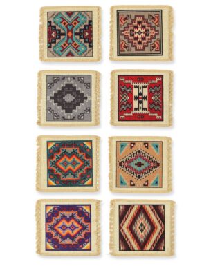72 Pack Digital Print Geometric Coasters,