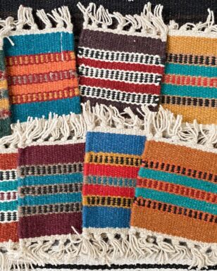5" X 5" Handwoven Wool Coasters
