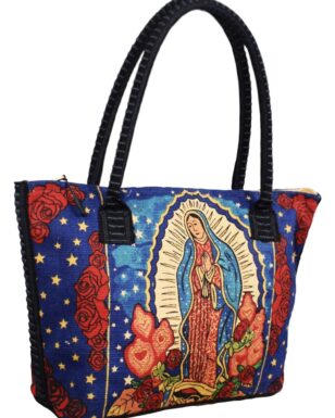 Cotton Stencil Purse - Virgin of Guadalupe
