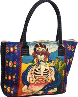 Cotton Stencil Purse-Day of the Dead Design #211