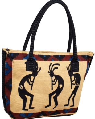 Cotton Stencil Purse- Kokopelli