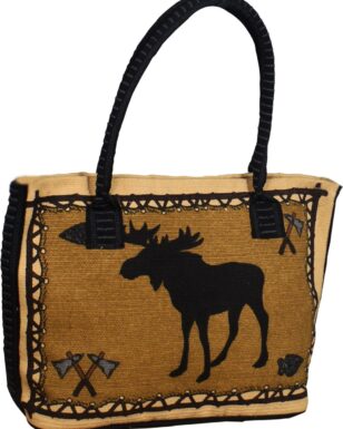 Cotton Stencil Purse- Wildlife Moose