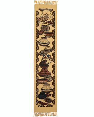 Cotton Stencil Table Runner  - 3