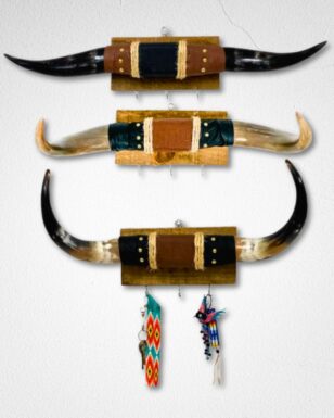 3 Mounted Horn Key Holder pack,