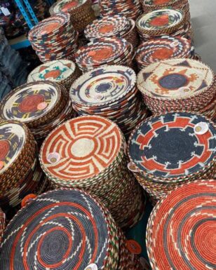 <font color="red"> 12 PACK</font> Handwoven Southwest Style Plate Basket !