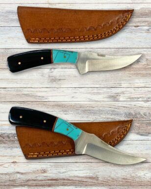 Turquoise & Black Hunter Knives
