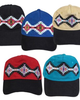 6 PC Petite "Geo Band" Snapback  Cotton Caps,