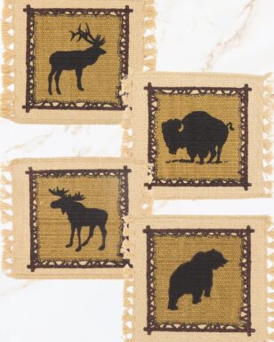 WILD ANIMALS! 72 Cotton Stencil Coasters!