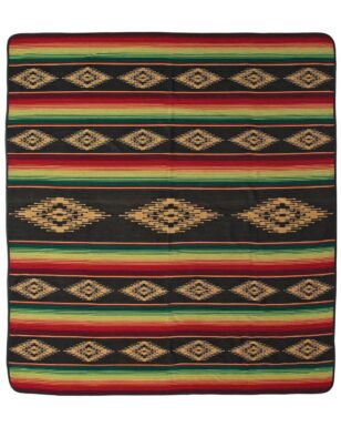 Bedspread 7030 - KING, Black, Red, Green